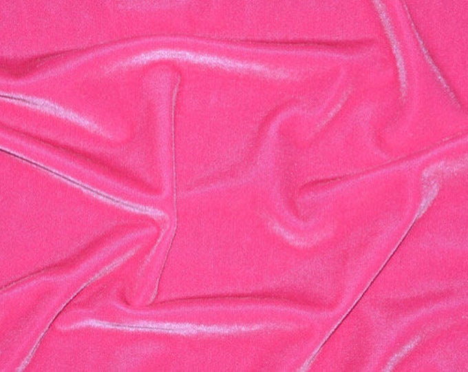 Hot pink Stretch Velvet Fabric By The Yard | 58’’ wide