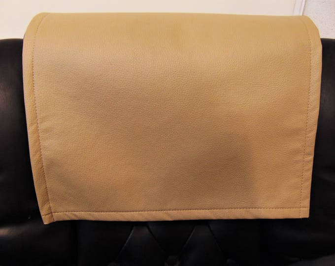 Vinyl, Camel, 14x30, Sofa, Loveseat, Chaise, Theater Seat, RV Cover, Chair Caps, Headrest Pad, Recliner Head Cover, Furniture Protector