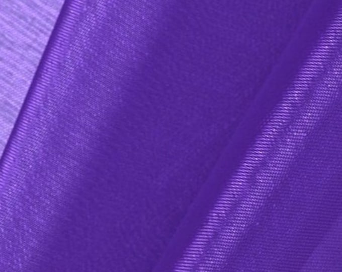 Purple Mirror Organza  sheer fabric polyester 58" wide by yard