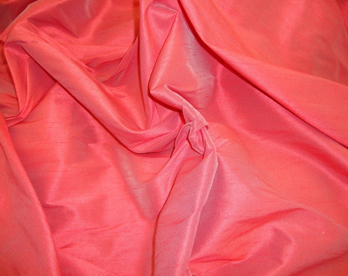 Cranberry Shantung Dupioni Faux Silk two tone fabric BY THE YARD 54" wide