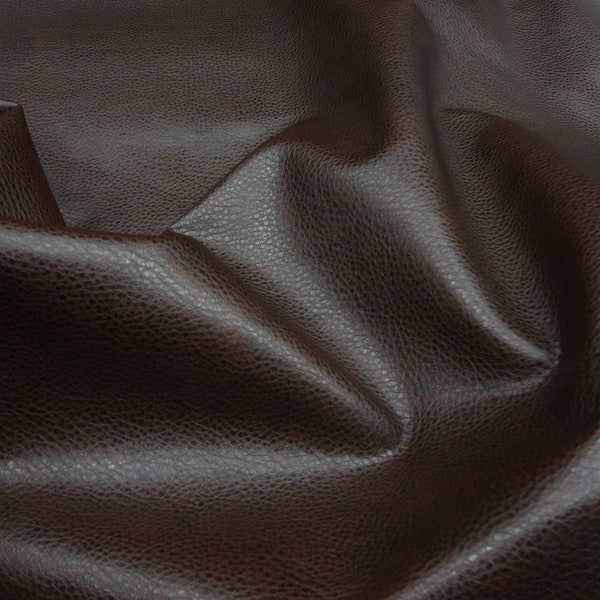 Vinyl DARK Brown Upholstery pebble Ford Faux Leather Vinyl fabric per yard seats repair furniture damage automotive handbag