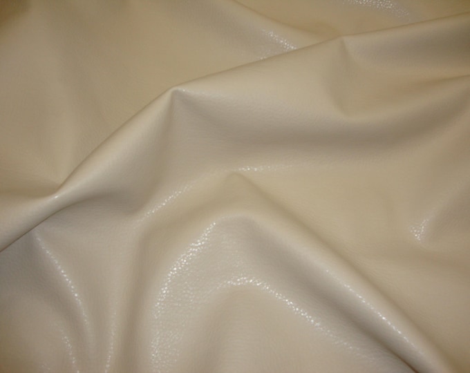 Bone  Upholstery Ford Faux Leather Vinyl fabric per yard