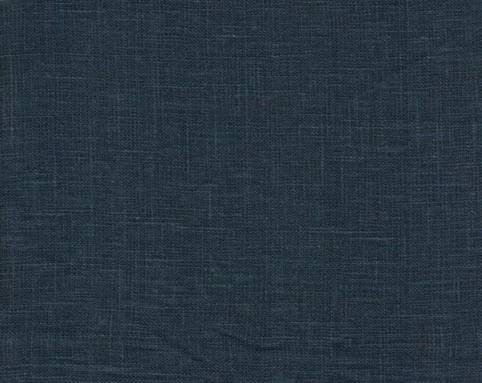 Ink color Killarney 100% linen fabric for bedding , pillows , Upholstey and so much more
