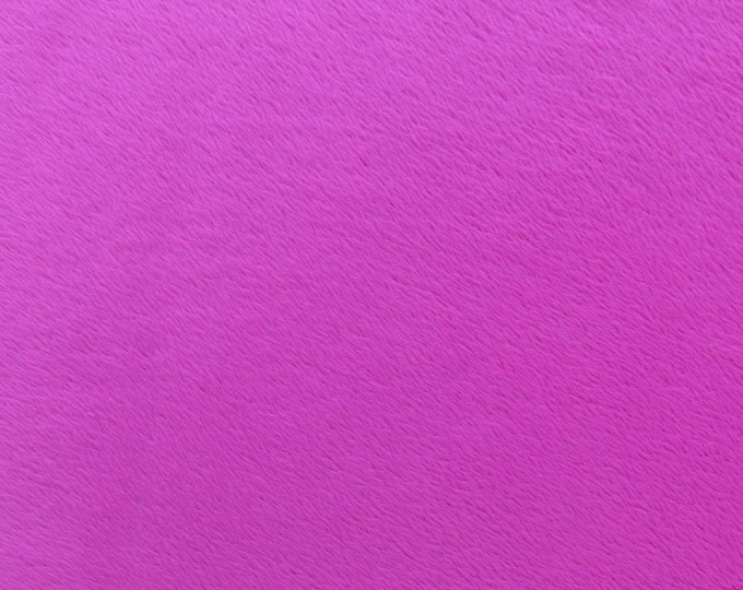Faux Fake Fur Solid Velboa  Fabric by the Yard  Fuchsia 60" wide baby clothes, costumes, teddy bears