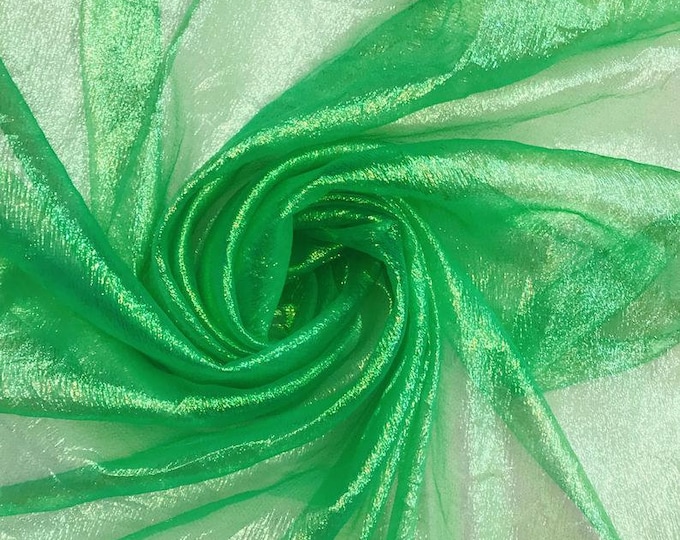 Lime Crush Iridescent Shimmer Fantasy Organza, 45" Wide