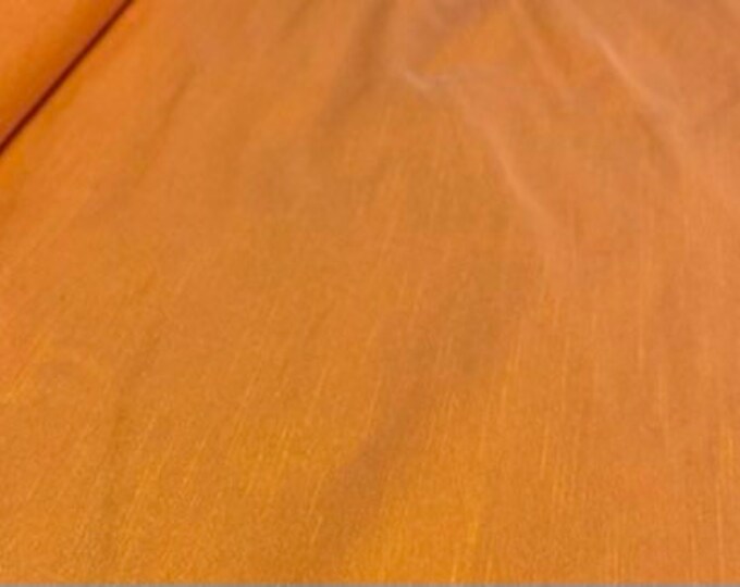 Faux silk Pumpkin Shantung Dupioni two tone fabric BY THE YARD 54" wide
