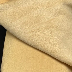 Sunshine light yellow micro suede upholstery fabric BY THE YARD 58" Wide No Stretch