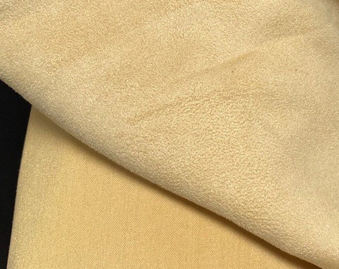 Sunshine light yellow micro suede upholstery fabric BY THE YARD 58" Wide No Stretch