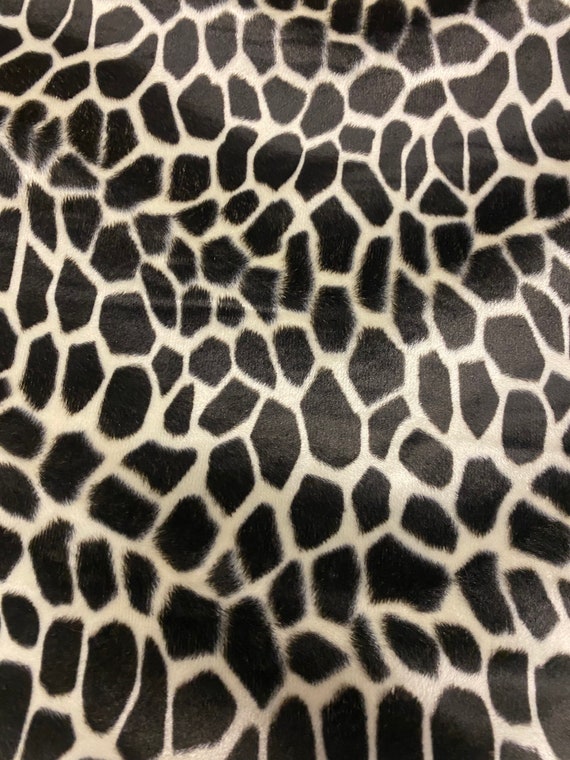 brown Giraffe Animal print Velboa Fabric BY THE YARD 60" Wide Drapery, Upholstery, Clothing Fabric