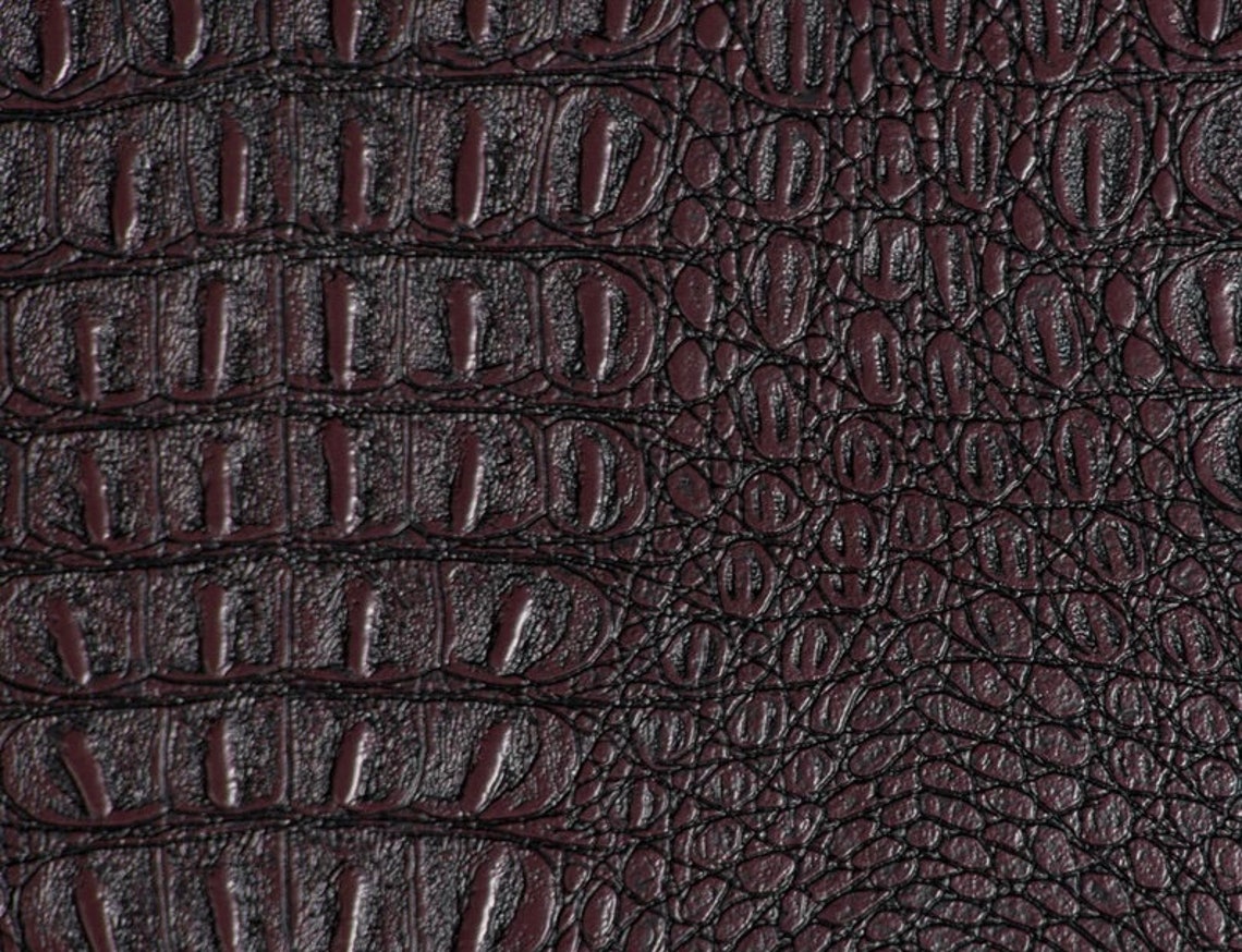 Vinyl Faux Leather Brown Alligator fabric 3 Pieces,... - Depop