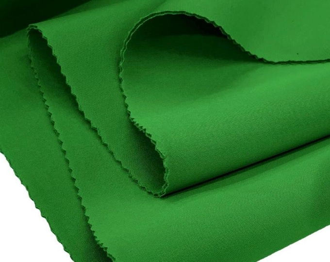 Green Super Techno Fabric, 2mm Thick, Solid Colors, Sold by The Yard