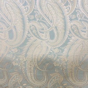 Mist darius Paisley Jacquard Upholstery Drapery fabric 54” wide