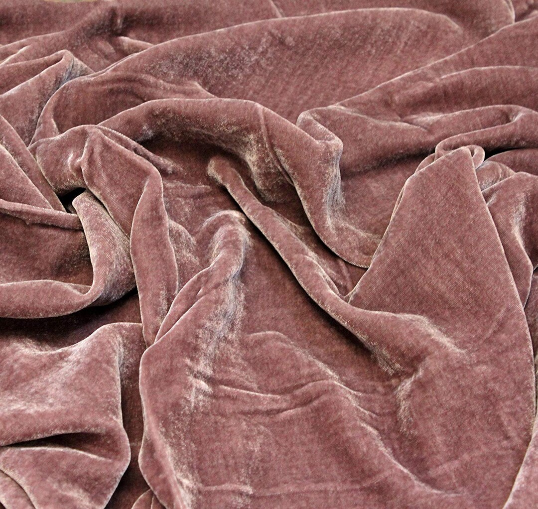 Mauve Silk Velvet Drapery Apparel Fabric by the Yard 45 Wide - Etsy