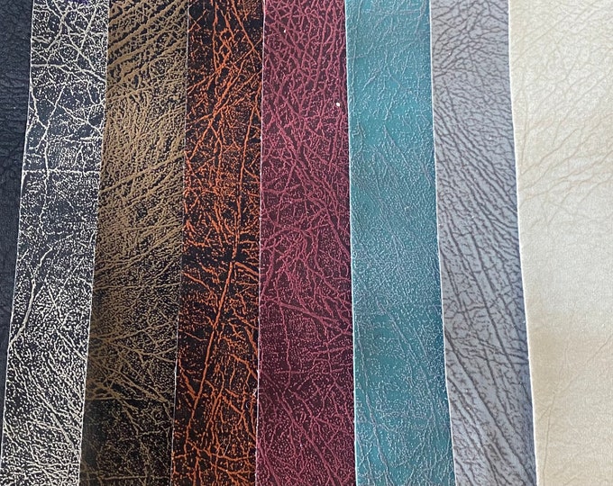 Distressed Vinyl Fabric by the Yard – Upholstery, DIY, Automotive, Bags, Furniture, Rustic Leather Look – 54" Wide