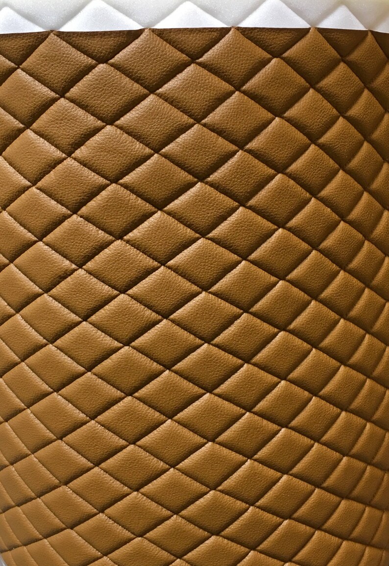 Vinyl Leather Faux Desert Quilted Auto Headliner