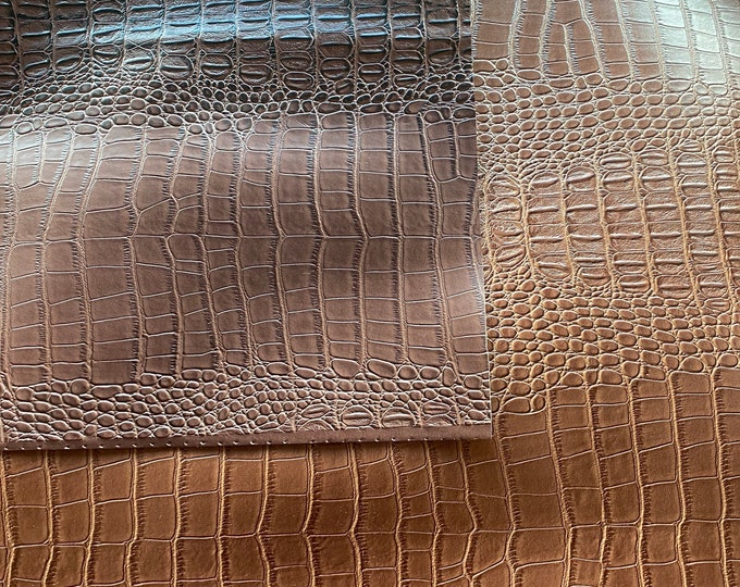 Vinyl Faux Leather Crocodile Nile embossed Faux vinyl  upholstery 55" Wide