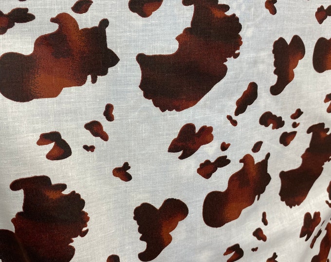 Poly cotton Tan Cow Sold by yard  58" wide