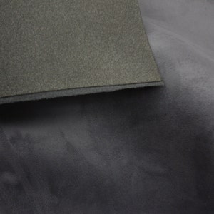 Foam Charcoal Suede  Headlining Foam Backed Fabric 60" Wide by the yard