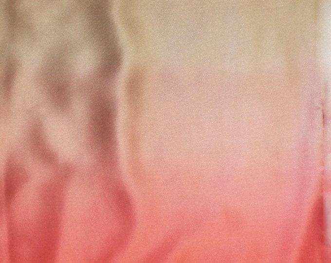 Brown/rust OMBRE 100% silk charmuse fabric