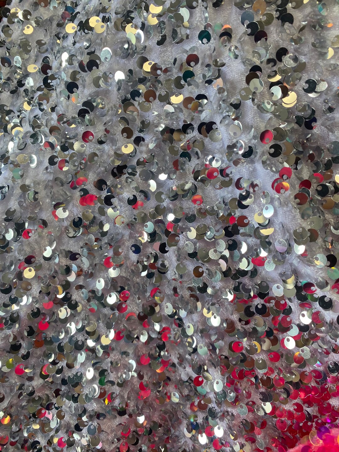 Shiny 5mm Sequin On A 2 Way Stretch Velvet (1 Yard, Sage)