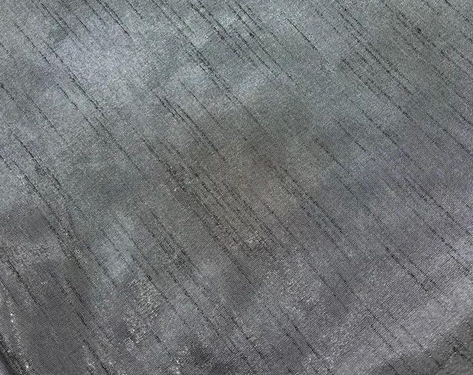 Black Metallic Faux Silk Fabric shantung by the Yard – Shiny Drapery Fabric for Dresses, Costumes, Decor & Event Backdrops