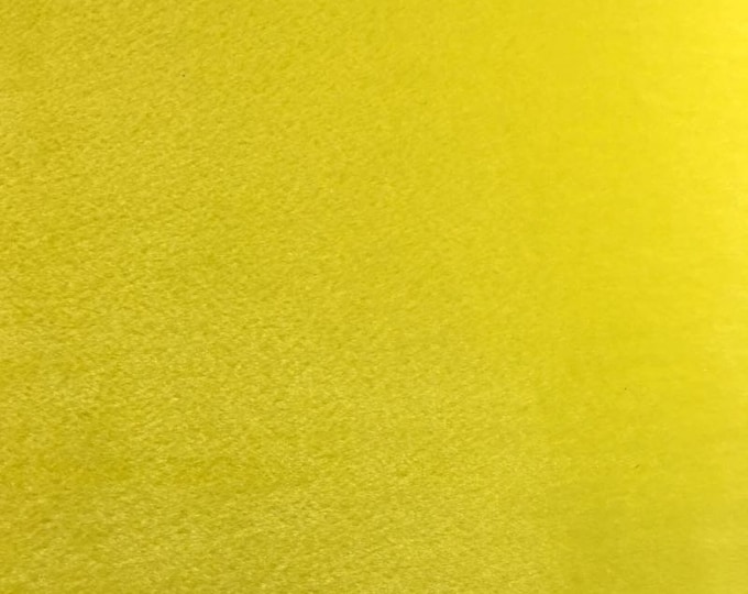Yellow Faux Fake Fur Solid Velboa  Fabric by the Yard   60" wide baby clothes, costumes, teddy bears