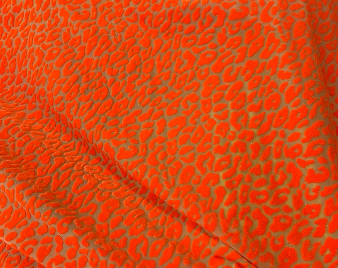 Burnout stretch Velvet chetah costume fabric