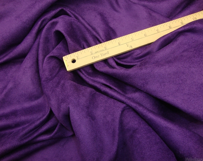 Suede Purple Polyester upholstery fabric by the yard 60" Wide