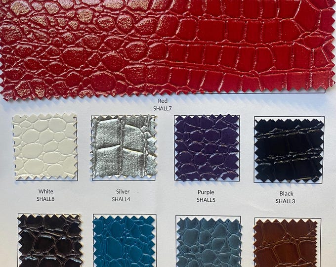 Crocodile Patent Glossy Fabric faux vinyl fabric by yard 54” wide