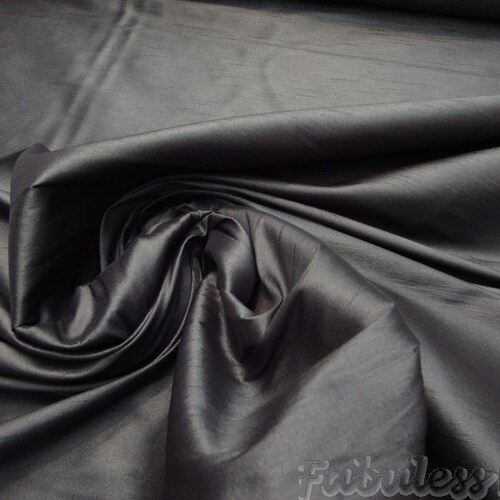 Black/Silver Stripes Shantung   /Dupioni main image 1