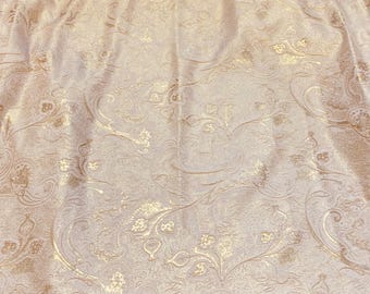 Blush Jacquard paisley light weight multi purpose fabric by the yard