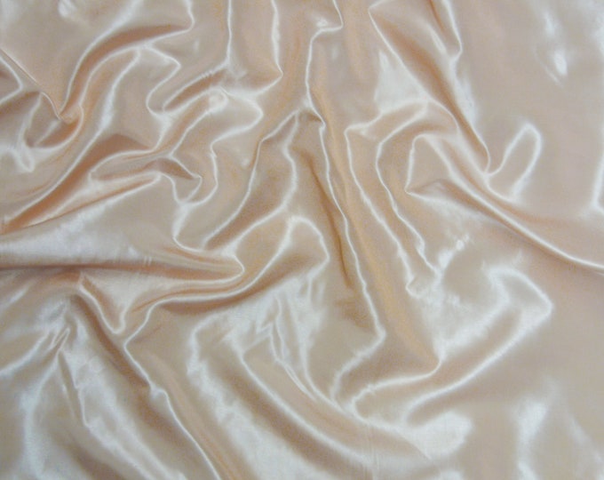 Cream solid Taffeta fabric sold by yard 60" Wide