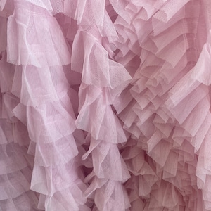 Soft double sided Ruffled Fabric Draping Craft Wedding Party Decor Fabric dress  58&quot; wide