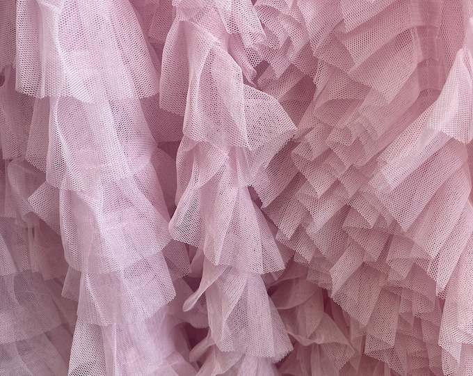 Soft double sided Ruffled Fabric Draping Craft Wedding Party Decor Fabric dress  58" wide