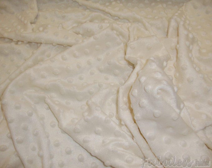 IVORY minky dot soft Sofa, Loveseat, Chaise, Headrest Pad, Recliner Cover, leather damage Protector, Suede backing.