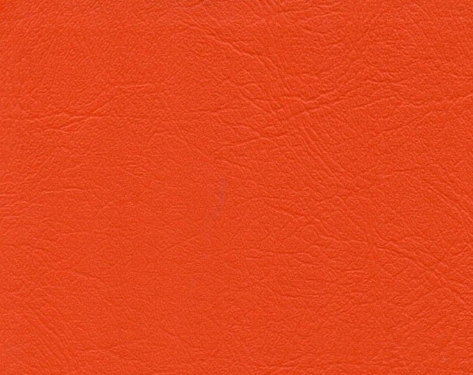 Orange Contract commercial upholstery faux leather vinyl 54" Wide Sold BY THE YARD