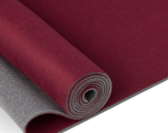 Foam Backed burgundy Auto Pro Headlining 3/16" Fabric 108" x 60" rolled