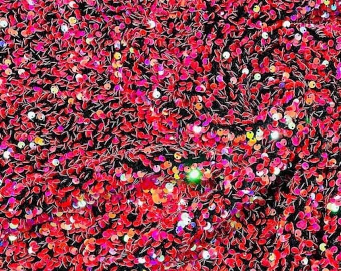 Fuchsia/Gold Iridescent On black Velvet 2 Way stretch fabric by the yard 60" Wide