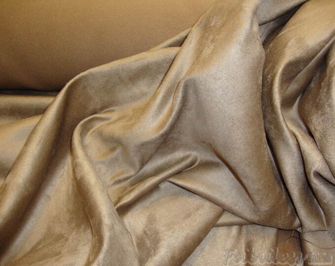 Peat micro faux suede upholstery drapery clothing fabric BY THE YARD 58" Wide No Stretch