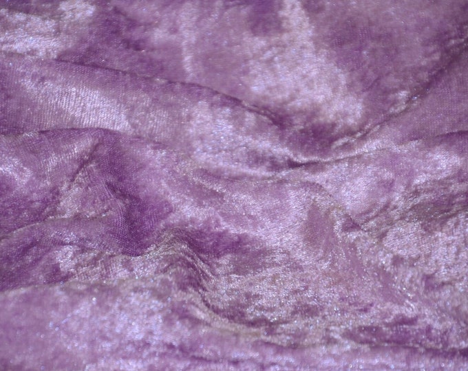 Lilac Velvet panne Crushed Backdrop Velour Stretch Fabric 60" Wide By the yard