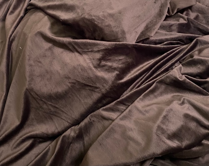 Minky solid BROWN  Cuddle fabric / 58" Wide / Sold by the Yard