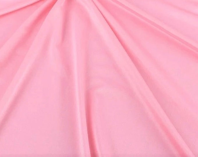 Light Pink Shiny Milliskin Nylon Spandex Fabric 4 Way Stretch 58" Wide Sold by The Yard