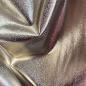 Bronze Metallic Spandex  stretch Foil fabric by the yard