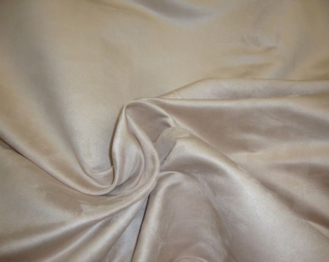 Parchment micro faux suede upholstery fabric BY THE YARD 58" Wide No Stretch
