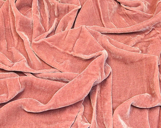 mulberry Silk rayon velvet solid fabric 45” clothing drapery dresses yard