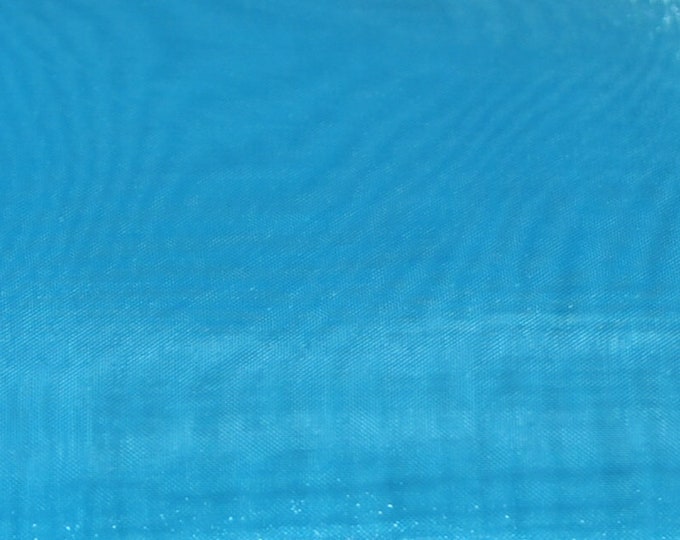 10 yards Aqua crystal Organza  sheer fabric polyester 58" wide