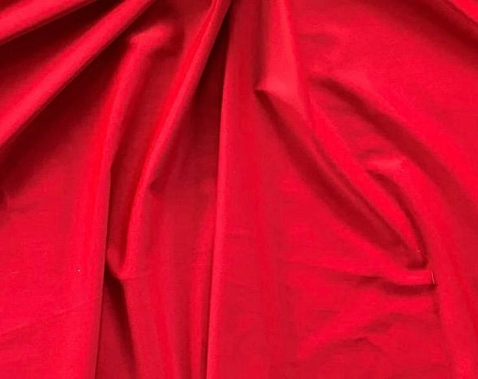Red Shiny Milliskin Nylon Spandex Fabric 4 Way Stretch 58" Wide Sold by The Yard