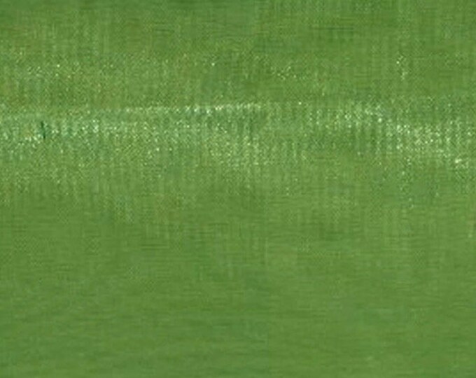 Lime crystal Organza sheer fabric polyester 58" wide