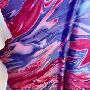 Marble dye Stretch Velvet  fabric by the yard 60&quot; Wide