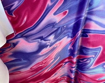 Marble dye Stretch Velvet  fabric by the yard 60" Wide